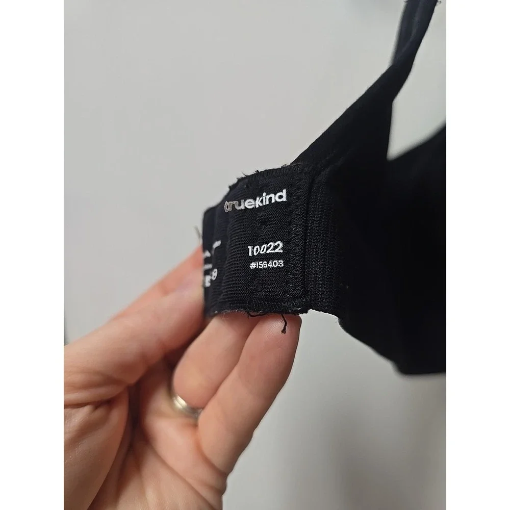 Truekind Daily Comfort Black Full‎ Coverage Wire Free Shaper Bra Size Medium